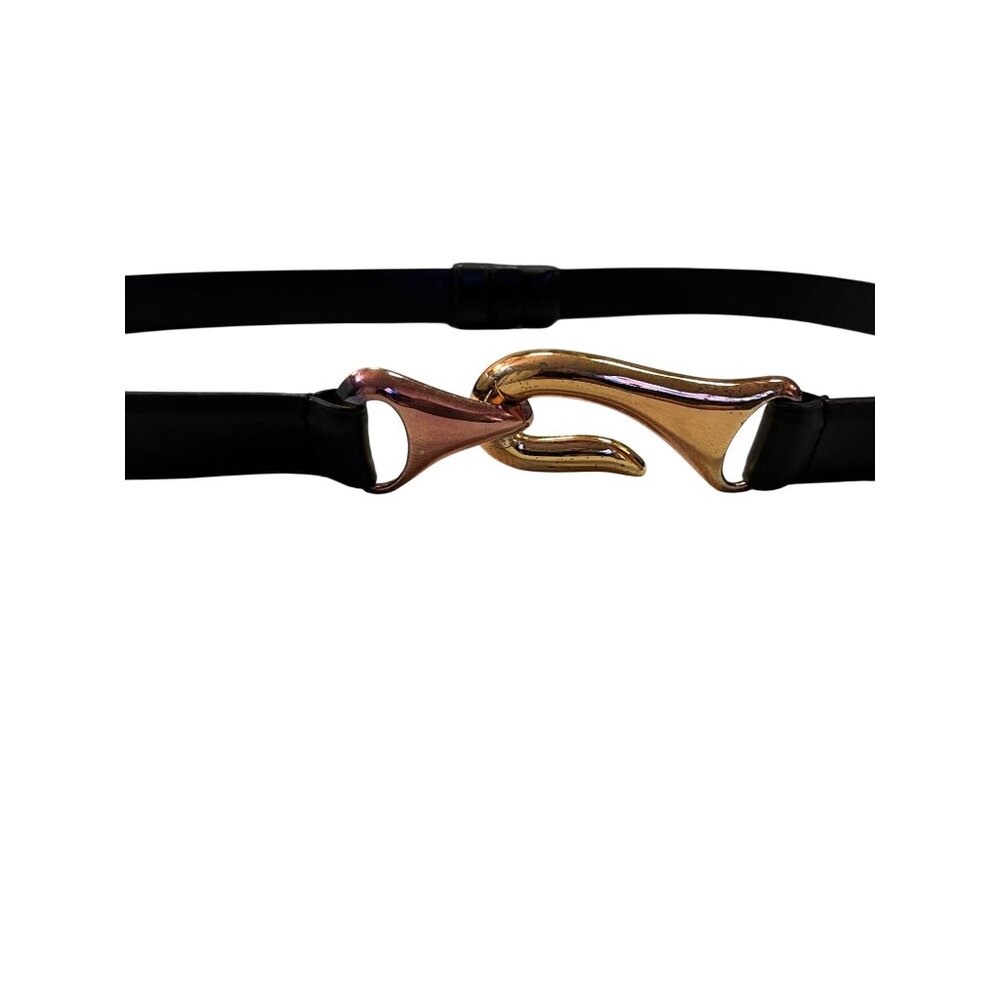 Chicos Belt Womens M/L Used Black Leather - Picture 2 of 16